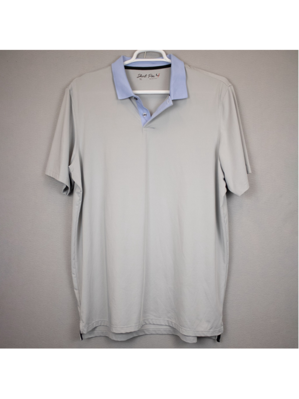 Short Par 4 grey polo golf shirt-XL